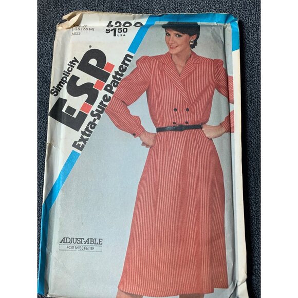 Simplicity Misses Dress Sewing Pattern sz 10-14 6200 - uncut - Picture 1 of 9